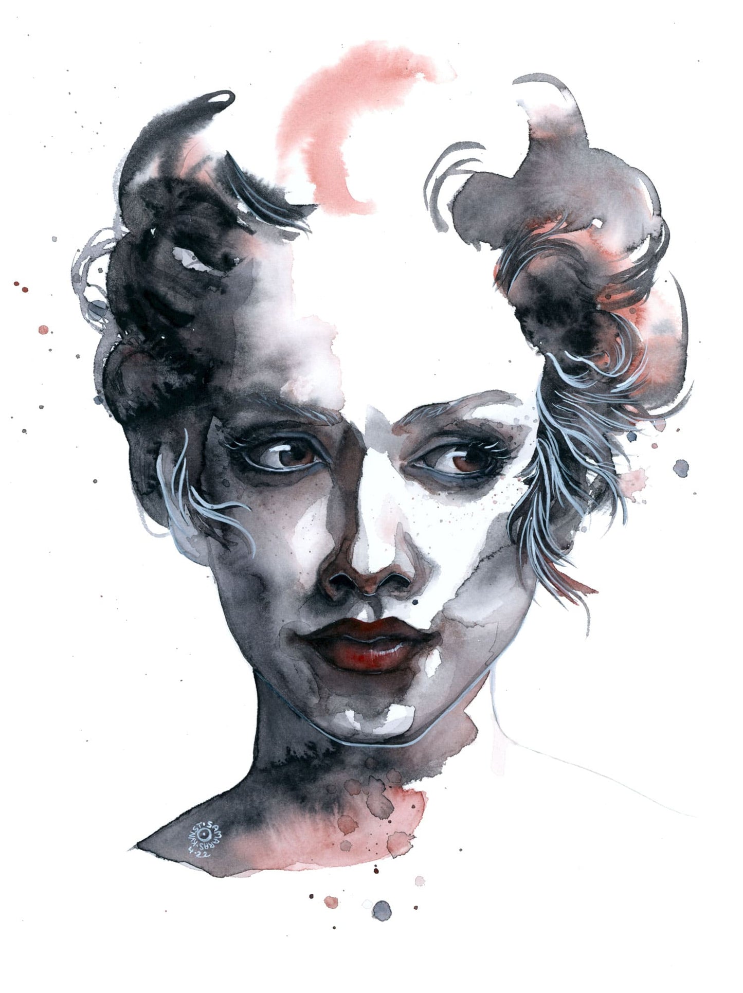THE JESTER · Aquarell-Porträt