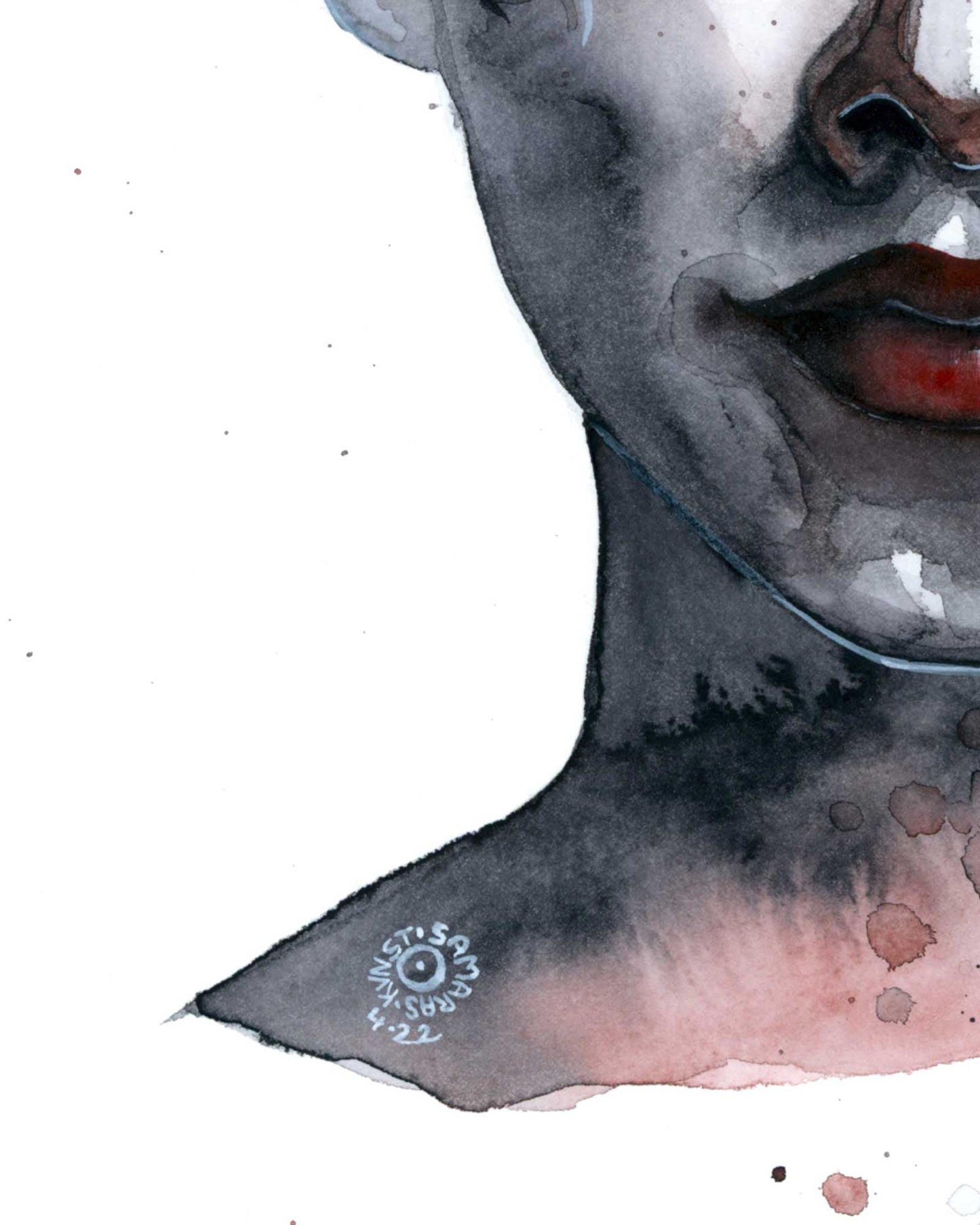 THE JESTER · Aquarell-Porträt