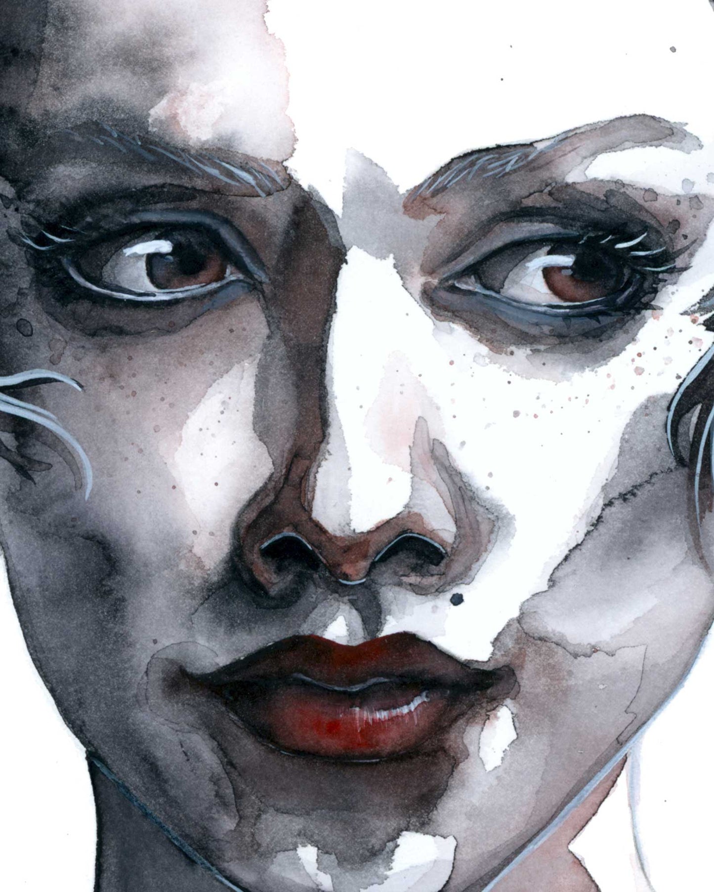 THE JESTER · Aquarell-Porträt