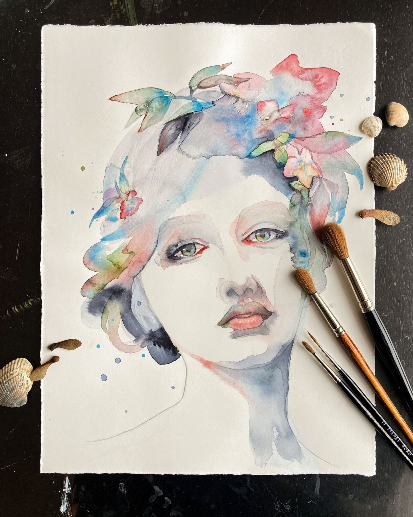 ALL THAT IS LEFT · Aquarellporträt