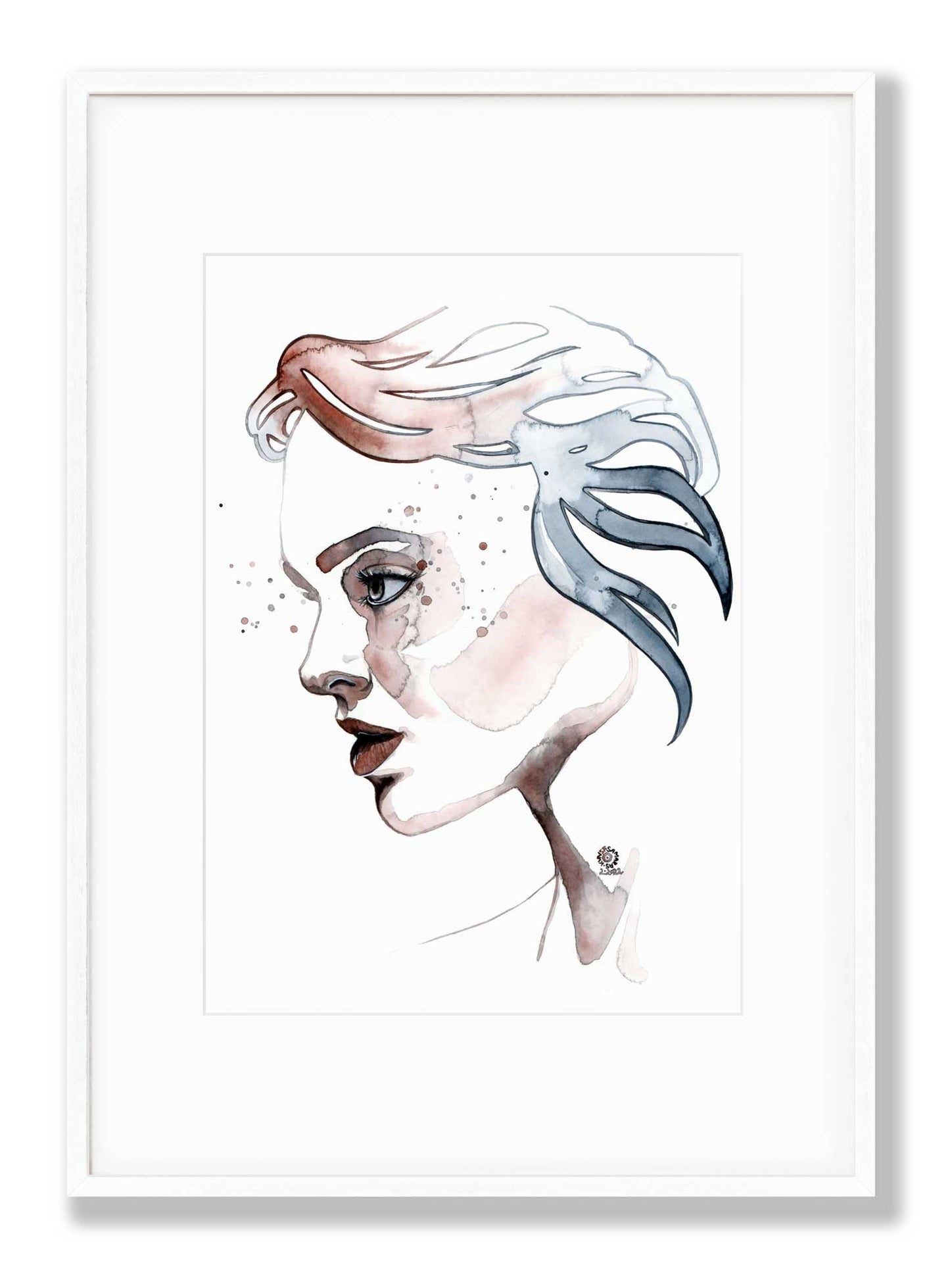 TRUST ME · Aquarell-Porträt