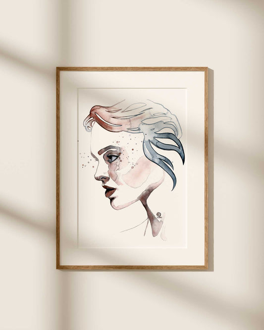 TRUST ME · Aquarell-Porträt