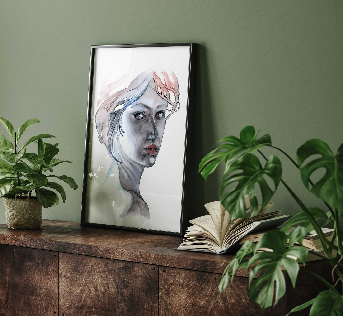 FOLLOW ME INTO THE DARK · Aquarell-Porträt