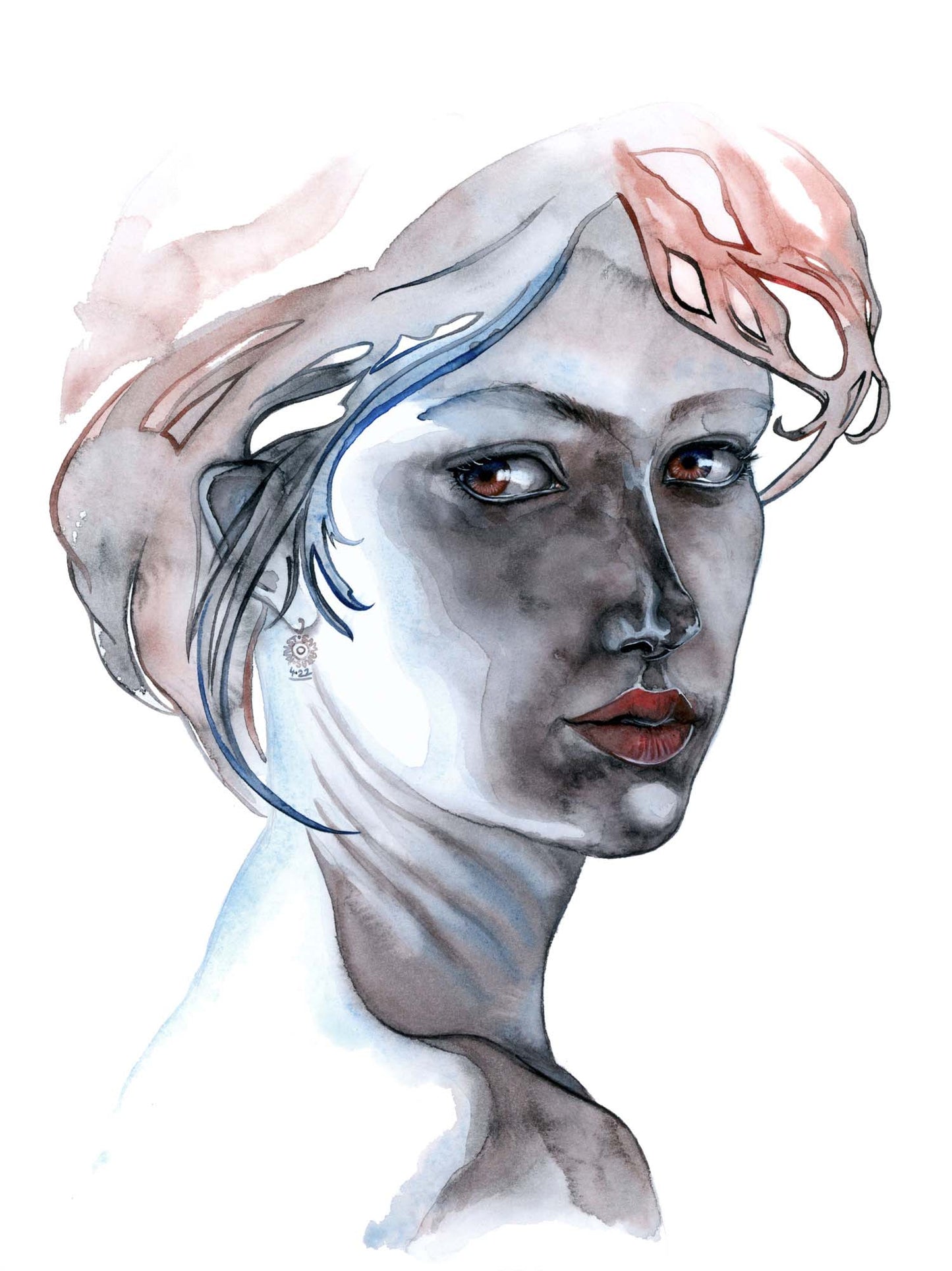 FOLLOW ME INTO THE DARK · Aquarell-Porträt