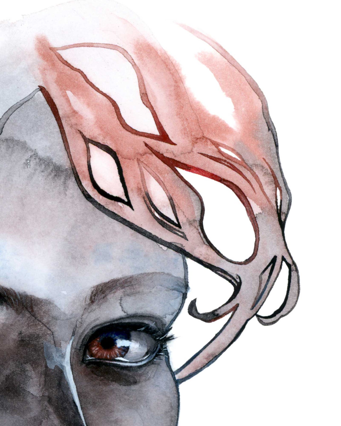 FOLLOW ME INTO THE DARK · Aquarell-Porträt