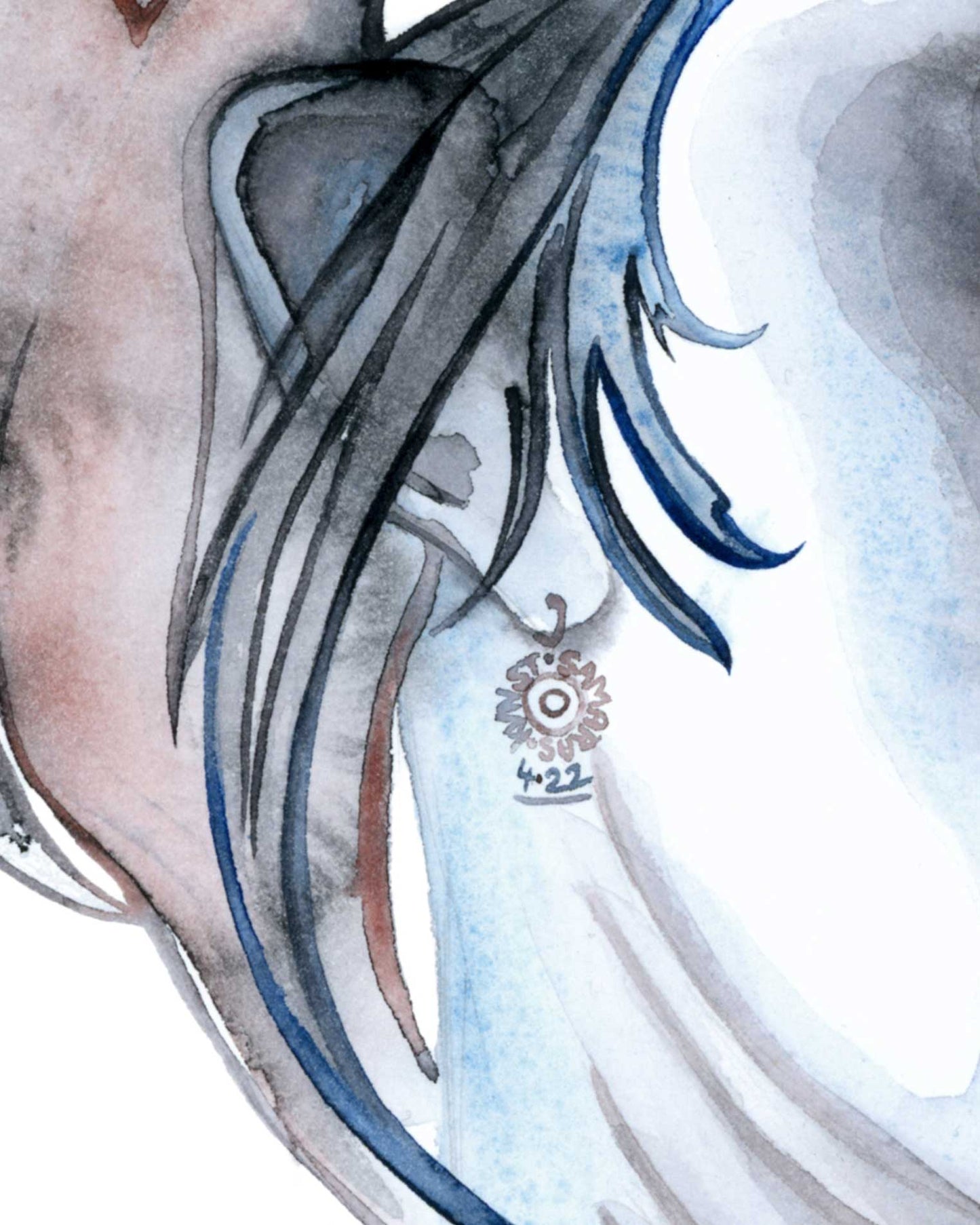 FOLLOW ME INTO THE DARK · Aquarell-Porträt