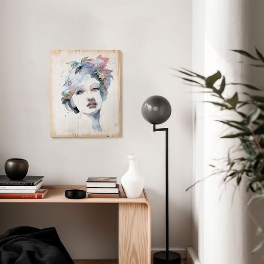 ALL THAT IS LEFT IS HURT · print on wood, 40 x 50 cm