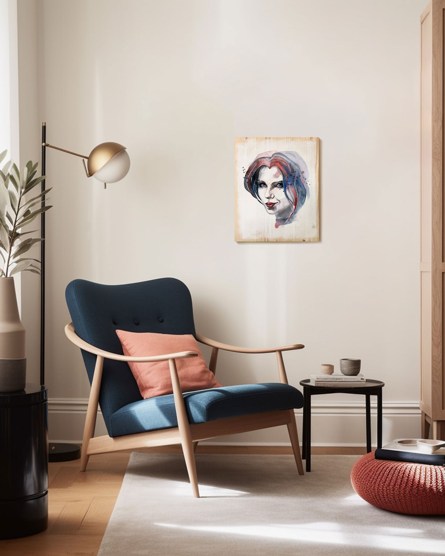 JUST KIDDING · print on wood, 40 x 50 cm