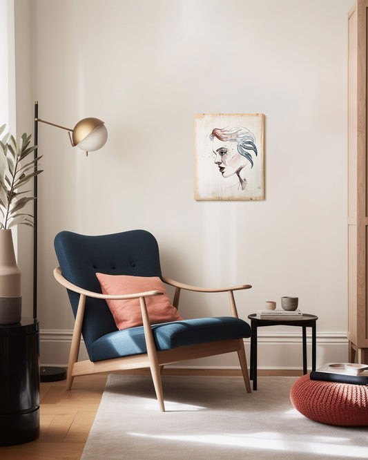 TRUST ME · print on wood, 40 x 50 cm