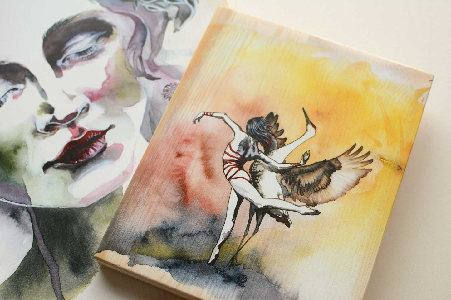 THOUGHT OF YOU · print on wood, 40 x 50 cm