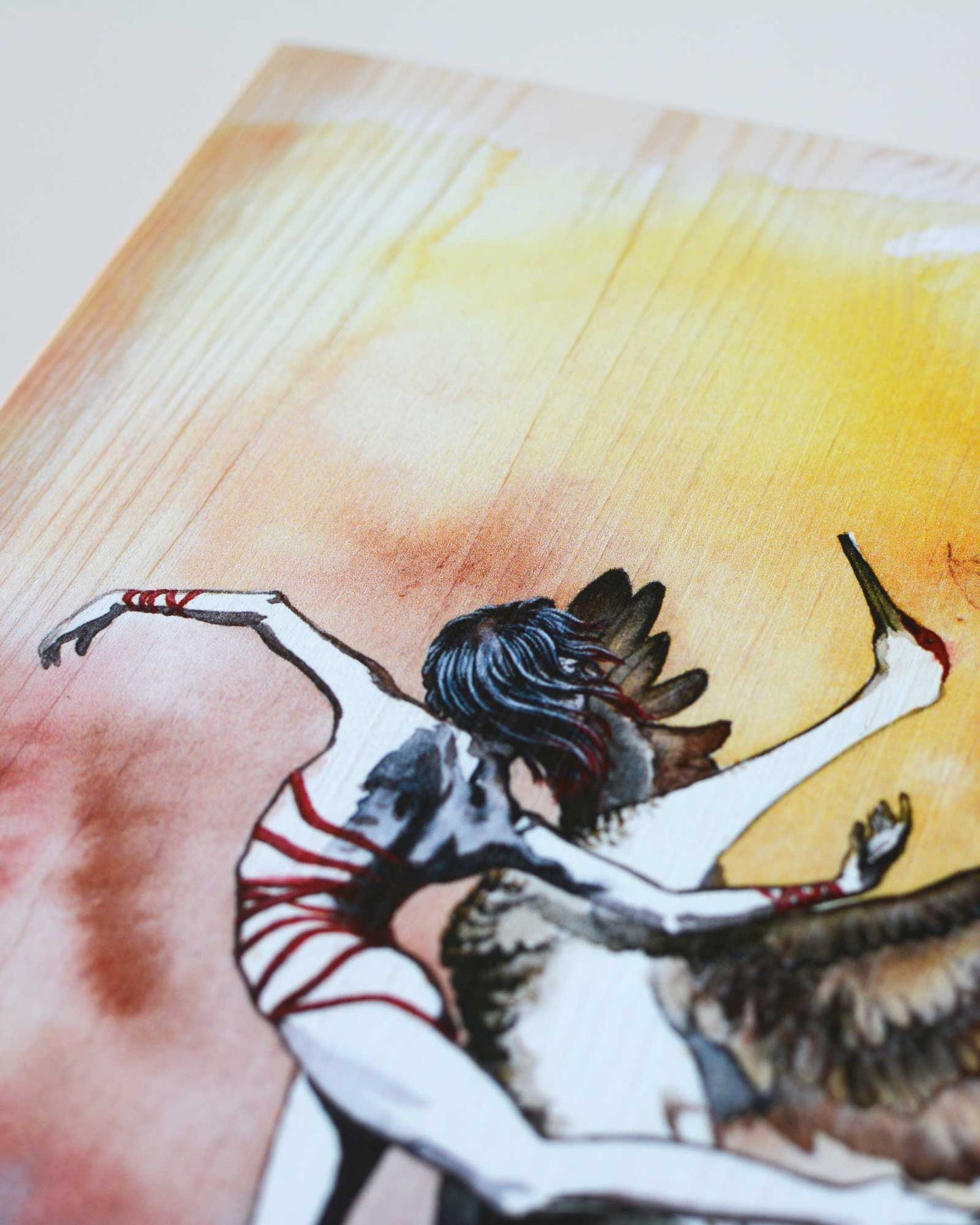 NOCH EINMAL (Once Again) · print on wood, 40 x 50 cm