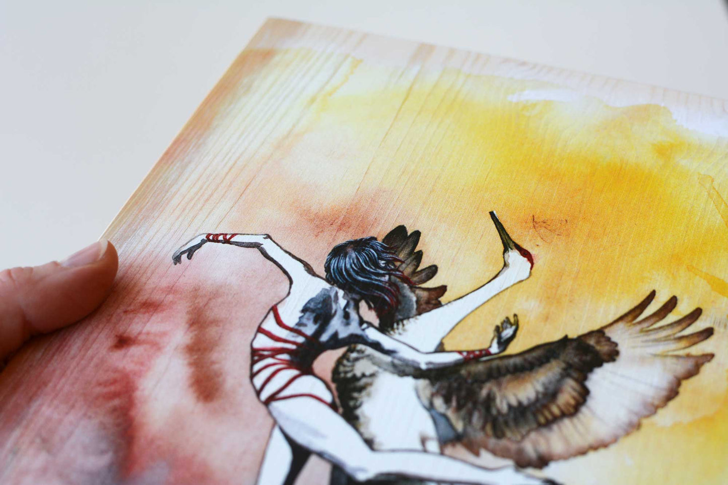 ALL THAT IS LEFT IS HURT · print on wood, 40 x 50 cm