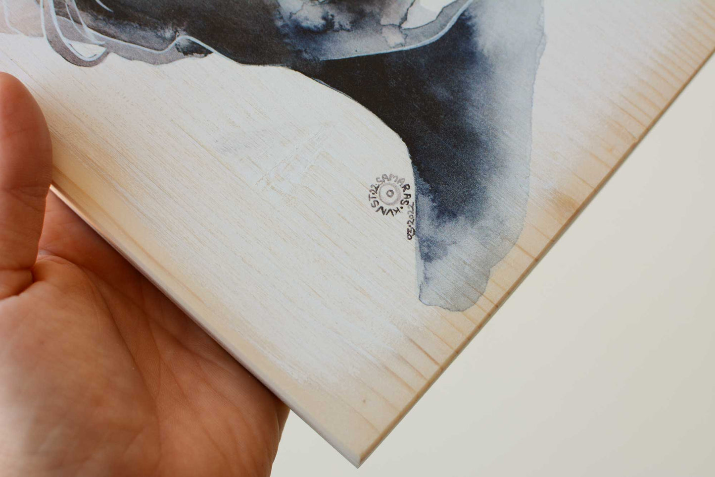 JUST KIDDING · print on wood, 40 x 50 cm