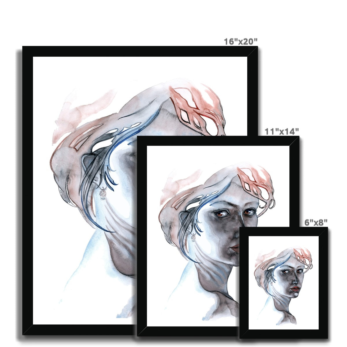 FOLLOW ME INTO THE DARK · Gerahmter Druck