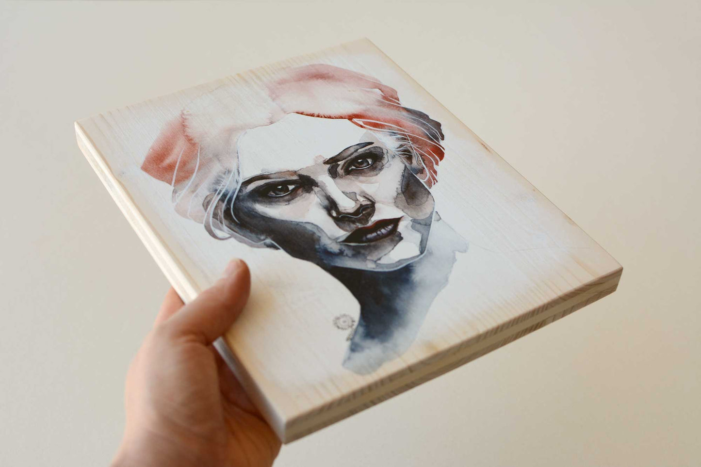 WINONA · print on wood, 40 x 50 cm